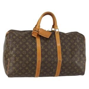 LOUIS VUITTON Monogram Keepall 50 Boston Bag M41426 LV Auth 159649
